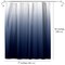 Americanflat 71x74 Ombre Blue Shower Curtain - Water Resistant - Polyester Fabric
